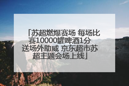 苏超燃爆赛场 每场比赛10000罐啤酒1分送场外助威 京东超市苏超主题会场上线