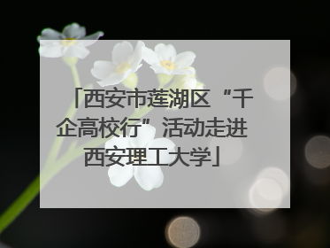 西安市莲湖区“千企高校行”活动走进西安理工大学