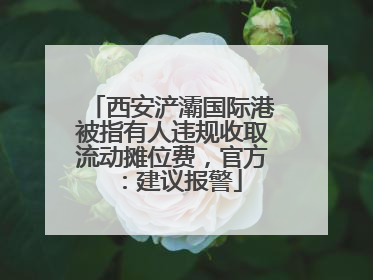 西安浐灞国际港被指有人违规收取流动摊位费，官方：建议报警