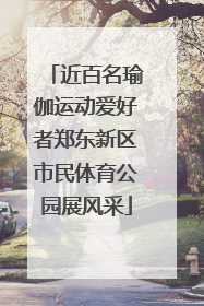 近百名瑜伽运动爱好者郑东新区市民体育公园展风采