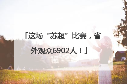 这场“苏超”比赛，省外观众6902人！