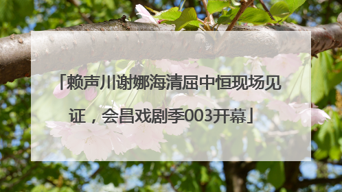 赖声川谢娜海清屈中恒现场见证，会昌戏剧季003开幕