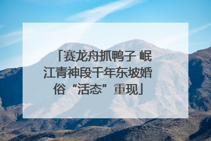 赛龙舟抓鸭子 岷江青神段千年东坡婚俗“活态”重现