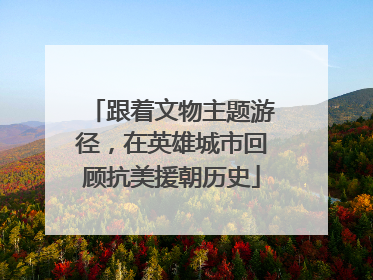 跟着文物主题游径，在英雄城市回顾抗美援朝历史