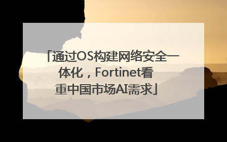 通过OS构建网络安全一体化，Fortinet看重中国市场AI需求