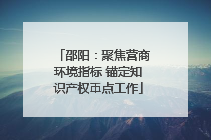邵阳：聚焦营商环境指标 锚定知识产权重点工作