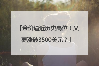 金价逼近历史高位！又要涨破3500美元？