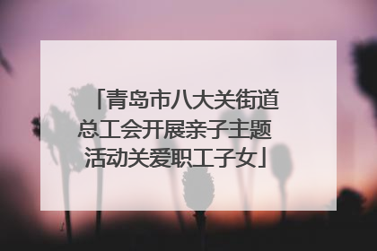 青岛市八大关街道总工会开展亲子主题活动关爱职工子女