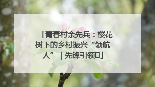 青春村余先兵：樱花树下的乡村振兴“领航人”｜先锋引领⑪