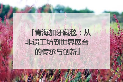 青海加牙藏毯：从非遗工坊到世界展台的传承与创新