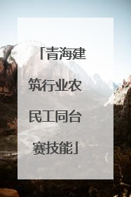 青海建筑行业农民工同台赛技能