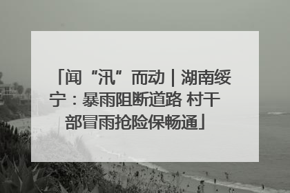 闻“汛”而动｜湖南绥宁：暴雨阻断道路 村干部冒雨抢险保畅通