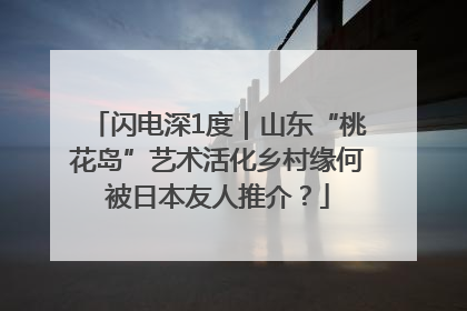 闪电深1度｜山东“桃花岛”艺术活化乡村缘何被日本友人推介？