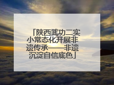 陕西武功二实小常态化开展非遗传承——非遗沉淀自信底色