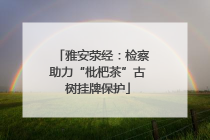 雅安荥经：检察助力“枇杷茶”古树挂牌保护