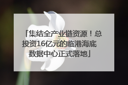 集结全产业链资源！总投资16亿元的临港海底数据中心正式落地
