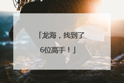 龙海，找到了6位高手！