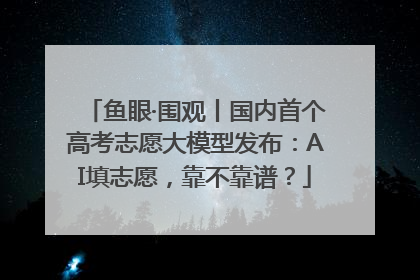 鱼眼·围观丨国内首个高考志愿大模型发布：AI填志愿，靠不靠谱？
