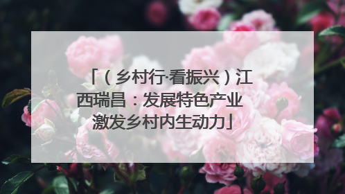 （乡村行·看振兴）江西瑞昌：发展特色产业 激发乡村内生动力