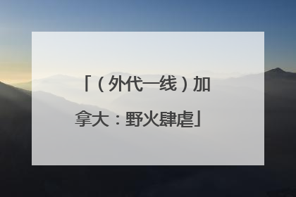 （外代一线）加拿大：野火肆虐