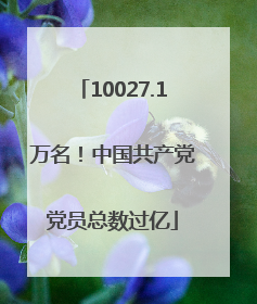 10027.1万名！中国共产党党员总数过亿