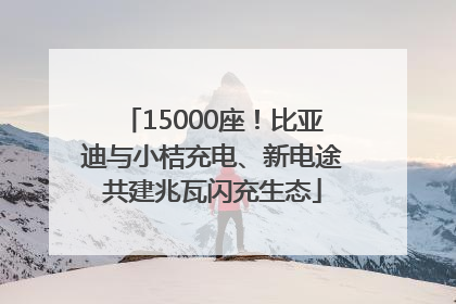 15000座！比亚迪与小桔充电、新电途共建兆瓦闪充生态