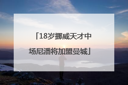 18岁挪威天才中场尼潘将加盟曼城