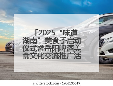 2025“味道湖南”美食季启动仪式暨岳阳啤酒美食文化交流推广活动举办