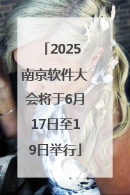2025南京软件大会将于6月17日至19日举行