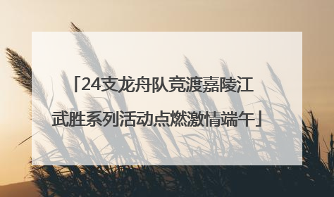24支龙舟队竞渡嘉陵江 武胜系列活动点燃激情端午