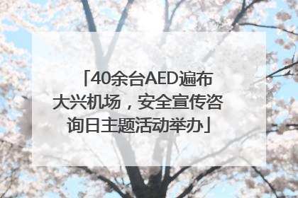 40余台AED遍布大兴机场，安全宣传咨询日主题活动举办