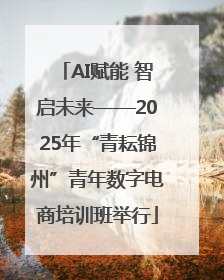 AI赋能 智启未来——2025年“青耘锦州”青年数字电商培训班举行